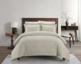 Chic Home Laurel Duvet Cover Set Graphic Herringbone Pattern Print Design Bedding - Pillow Shams Included - 3 Piece - Beige