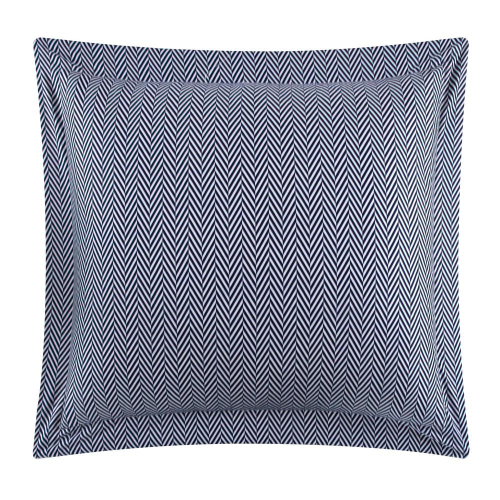 Chic Home Laurel Duvet Cover Set Graphic Herringbone Pattern Print Design Bedding - Pillow Shams Included - 3 Piece - Navy