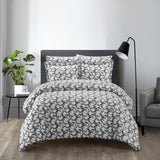 Chic Home Chrisley Duvet Cover Set Contemporary Watercolor Overlapping Rings Pattern Print Design Bed In A Bag Bedding - Sheets Pillowcases Pillow Shams Included - 7 Piece - Grey