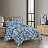 Chic Home Chrisley Duvet Cover Set Contemporary Watercolor Overlapping Rings Pattern Print Design Bed In A Bag Bedding - Sheets Pillowcases Pillow Shams Included - 7 Piece - Navy