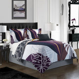 Chic Home Aello Quilt Set Large Scale Abstract Floral Pattern Print Bed in a Bag - Sheet Set Decorative Pillow Shams Included - Multi