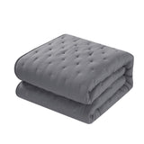 Chic Home Chyle Quilt Set Tufted Cross Stitched Design Bedding Grey
