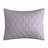 Chic Home Chyle Quilt Set Tufted Cross Stitched Design Bed In A Bag Lavender