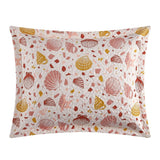 Chic Home Bali Quilt Set Beach Themed Clams Conches Shells Print Bedding - Sheets Pillowcases Pillow Shams Included - 7 Piece - Pink