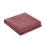 Chic Home Austin Cotton Blend Quilt Set Stone Washed Textured Floral Pattern Bed In A Bag Bedding - Sheets Pillowcases Pillow Shams Included - 7 Piece - Wine