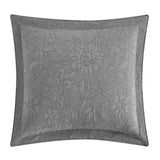 Chic Home Austin Cotton Blend Quilt Set Stone Washed Textured Floral Pattern Bedding - Pillow Shams Included - 3 Piece - Grey