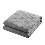 Chic Home Marling Quilt Set Contemporary Geometric Diamond Pattern Bedding - Pillow Shams Included - 3 Piece - Grey