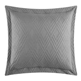 Chic Home Marling Quilt Set Contemporary Geometric Diamond Pattern Bedding - Pillow Shams Included - 3 Piece - Grey