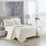 Chic Home Teague Quilt Set Contemporary Organic Wave Pattern Bedding - Pillow Shams Included - 3 Piece - Beige