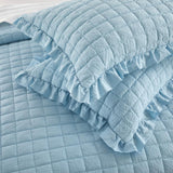 Chic Home Revel 7 Pieces Quilt Set, Diamond Stitched Crinkle Crush, Bedding Quilts Blue