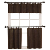Versailles Valance Patented Ring Top Bamboo Panel Series - 12x72'', Espresso