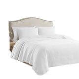 RT Designers Collection Caitlyn 3 Pieces Washed Pinsonic Lightweight Quilts Set For Bedding White
