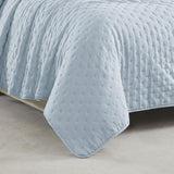 RT Designers Collection Cayla 3 Pieces Washed Pinsonic Lightweight Quilts Set For Bedding Blue