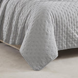 RT Designers Collection Cayla 3 Pieces Washed Pinsonic Lightweight Quilts Set For Bedding Grey