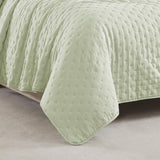 RT Designers Collection Cayla 3 Pieces Washed Pinsonic Lightweight Quilts Set For Bedding Sage