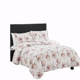 RT Designers Collection Melrose Abigail 3-Pieces Elegant Stitched Quilt Set OB Queen Multicolor