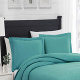 RT Designers Collection Ruby 3pc Pinsonic High Quality All Season Quilt Set for Revitalize Bedroom With Turquoise