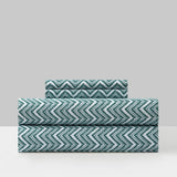 Chic Home Alaina Sheet Set Super Soft Contemporary Striped Chevron Pattern Design - Includes 1 Flat, 1 Fitted Sheet, and 2 Pillowcases - 4 Piece - King 108x102"