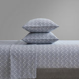 Chic Home Alaina Sheet Set Super Soft Contemporary Striped Chevron Pattern Design - Includes 1 Flat, 1 Fitted Sheet, and 2 Pillowcases - 4 Piece - King 108x102"
