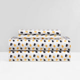 Chic Home Laroi Sheet Set Super Soft Elephant Pattern Print Design - White