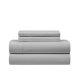 Chic Home Marsai Sheet Set Super Soft Pleated Flange Solid Color Design - Includes 1 Flat, 1 Fitted Sheet, and 1 Pillowcase - 3 Piece - Twin XL 66x102