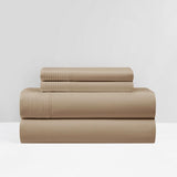 Chic Home Marsai Sheet Set Super Soft Pleated Flange Solid Color Design - Includes 1 Flat, 1 Fitted Sheet, and 1 Pillowcase - 3 Piece - Twin XL 66x102"