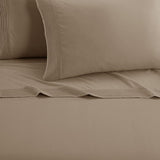 Chic Home Marsai Sheet Set Super Soft Pleated Flange Solid Color Design - Includes 1 Flat, 1 Fitted Sheet, and 1 Pillowcase - 3 Piece - Twin XL 66x102"