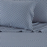 Chic Home Rylie Sheet Set Super Soft Geometric Polka Dot Pattern Print Design - Includes 1 Flat, 1 Fitted Sheet, and 2 Pillowcases - 4 Piece - King 108x102"