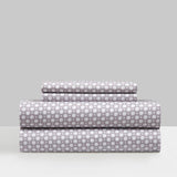 Chic Home Rylie Sheet Set Super Soft Geometric Polka Dot Pattern Print Design - Includes 1 Flat, 1 Fitted Sheet, and 2 Pillowcases - 4 Piece - King 108x102"