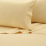 Chic Home Rylie Sheet Set Super Soft Geometric Polka Dot Pattern Print Design - Includes 1 Flat, 1 Fitted Sheet, and 2 Pillowcases - 4 Piece - King 108x102"