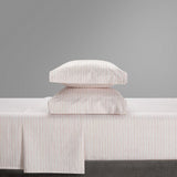 Chic Home Samara Sheet Set Super Soft Unique Striped Pattern Print Design - Includes 1 Flat, 1 Fitted Sheet, and 2 Pillowcases - 4 Piece - King 108x102"