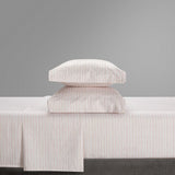 Chic Home Samara Sheet Set Super Soft Unique Striped Pattern Print Design - Includes 1 Flat, 1 Fitted Sheet, and 2 Pillowcases - 4 Piece - Queen 90x102"