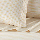 Chic Home Samara Sheet Set Super Soft Unique Striped Pattern Print Design - Includes 1 Flat, 1 Fitted Sheet, and 2 Pillowcases - 4 Piece - Queen 90x102"