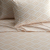 Chic Home Kate Sheet Set Super Soft Two-Tone Geometric Leaf Pattern Print Design - Blush