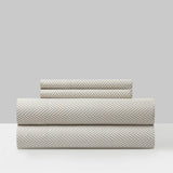 Chic Home Denise Sheet Set Super Soft Graphic Herringbone Print Design - Includes 1 Flat, 1 Fitted Sheet, and 2 Pillowcases - 4 Piece - Queen 90x102"