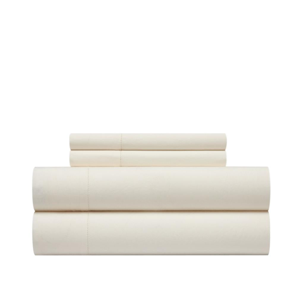 Chic Home Casey Sheet Set Solid Color Washed Garment Technique - Includes 1 Flat, 1 Fitted Sheet, and 2 Pillowcases - 4 Piece - Queen 90x102"