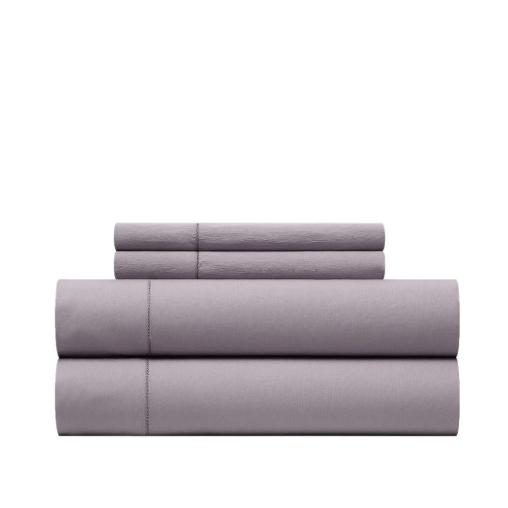 Chic Home Casey Sheet Set Solid Color Washed Garment Technique - Includes 1 Flat, 1 Fitted Sheet, and 2 Pillowcases - 4 Piece - Queen 90x102"