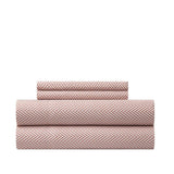 Chic Home Denise Sheet Set Super Soft Graphic Herringbone Print Design - Includes 1 Flat, 1 Fitted Sheet, and 1 Pillowcase - 3 Piece - Twin 66x102"