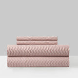 Chic Home Denise Sheet Set Super Soft Graphic Herringbone Print Design - Includes 1 Flat, 1 Fitted Sheet, and 1 Pillowcase - 3 Piece - Twin 66x102"