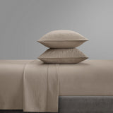 Chic Home Casey Sheet Set Solid Color Washed Garment Technique - Includes 1 Flat, 1 Fitted Sheet, and 1 Pillowcase - 3 Piece - Twin 66x102"