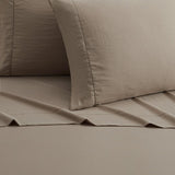 Chic Home Casey Sheet Set Solid Color Washed Garment Technique - Includes 1 Flat, 1 Fitted Sheet, and 1 Pillowcase - 3 Piece - Twin 66x102"