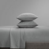 Chic Home Casey Sheet Set Solid Color Washed Garment Technique - Includes 1 Flat, 1 Fitted Sheet, and 1 Pillowcase - 3 Piece - Twin 66x102"