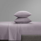 Chic Home Casey Sheet Set Solid Color Washed Garment Technique - Includes 1 Flat, 1 Fitted Sheet, and 1 Pillowcase - 3 Piece - Twin 66x102"