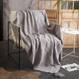 Chic Home Jorja Knitted Throw Blanket Plush Super Soft Textured Pattern With Corner Tassel Trim - 50x60”