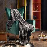 Chic Home Avalon Throw Blanket Microplush Faux Fur Micromink Backing - 50x60", Grey