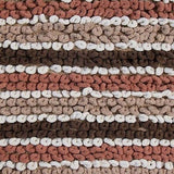 Dense Lush Pile Of This Luxurious Yarn Dyed Multi Colored Bath Rug With Non-Skid Back Is Super Soft Brown/Taupe/White