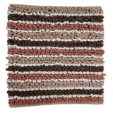 Dense Lush Pile Of This Luxurious Yarn Dyed Multi Colored Bath Rug With Non-Skid Back Is Super Soft Brown/Taupe/White