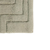 Zig Zag Pattern Cotton Non-Skid Back Bath Rug Ivory by Castle Hill London