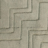 Zig Zag Pattern Cotton Non-Skid Back Bath Rug Ivory by Castle Hill London