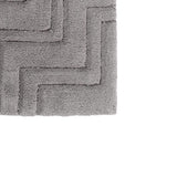 Zig Zag Pattern Cotton Non-Skid Back Bath Rug Ivory by Castle Hill London